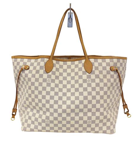 louis vuitton handbags white checkered|louis vuitton neverfull cognac.